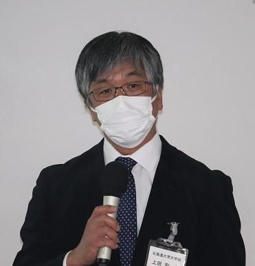講演する上田宏一郎北大院教授
