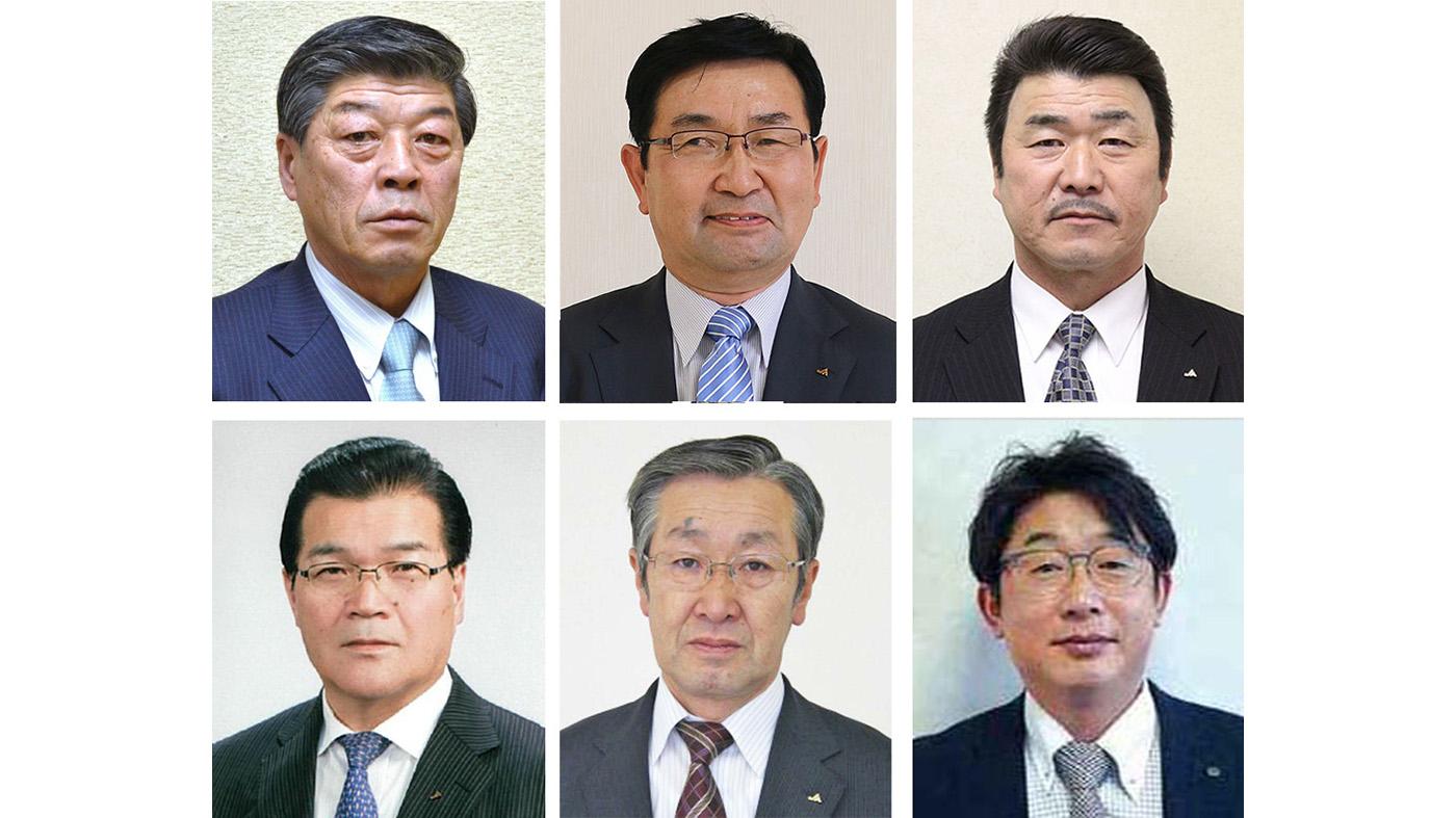 左上から時計回りに山口良一氏、望月英彦氏、吉田隆好氏、鈴木重充氏、佐藤裕司氏、無量谷稔氏