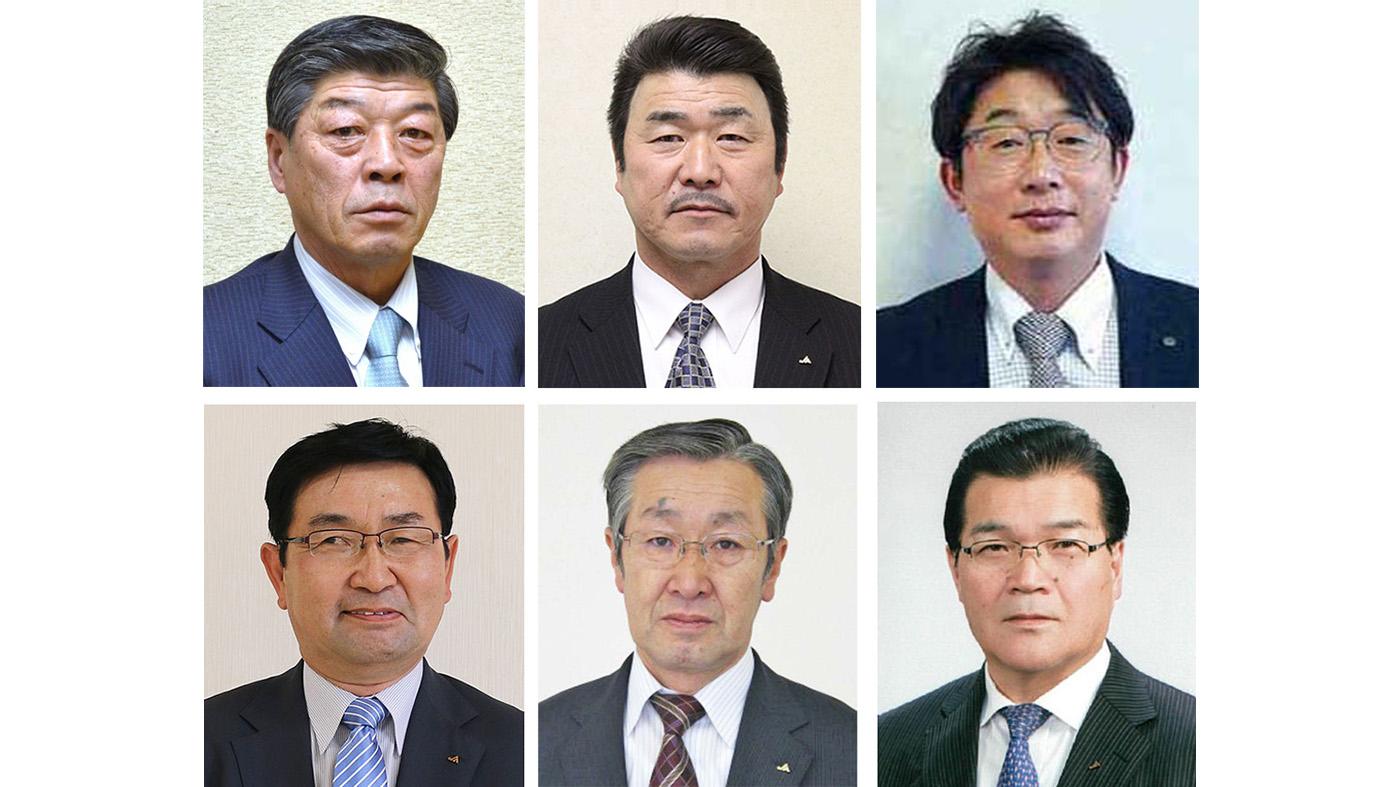 左上から時計回りに山口良一氏、吉田隆好氏、鈴木重充氏、無量谷稔氏、佐藤裕司氏、望月英彦氏